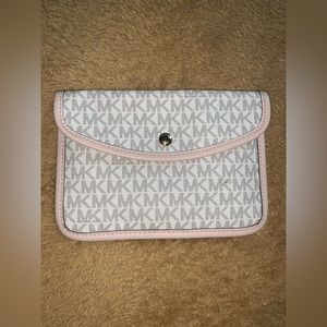 Michael Kors Tote Bag Attached Mini Clutch Soft Pink/Vanilla